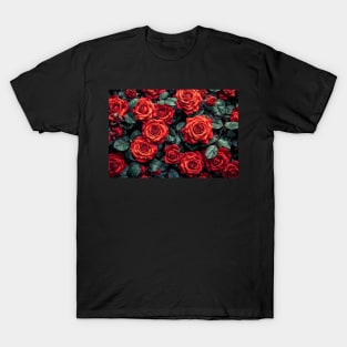 A Bed of Red Roses - Still Life T-Shirt